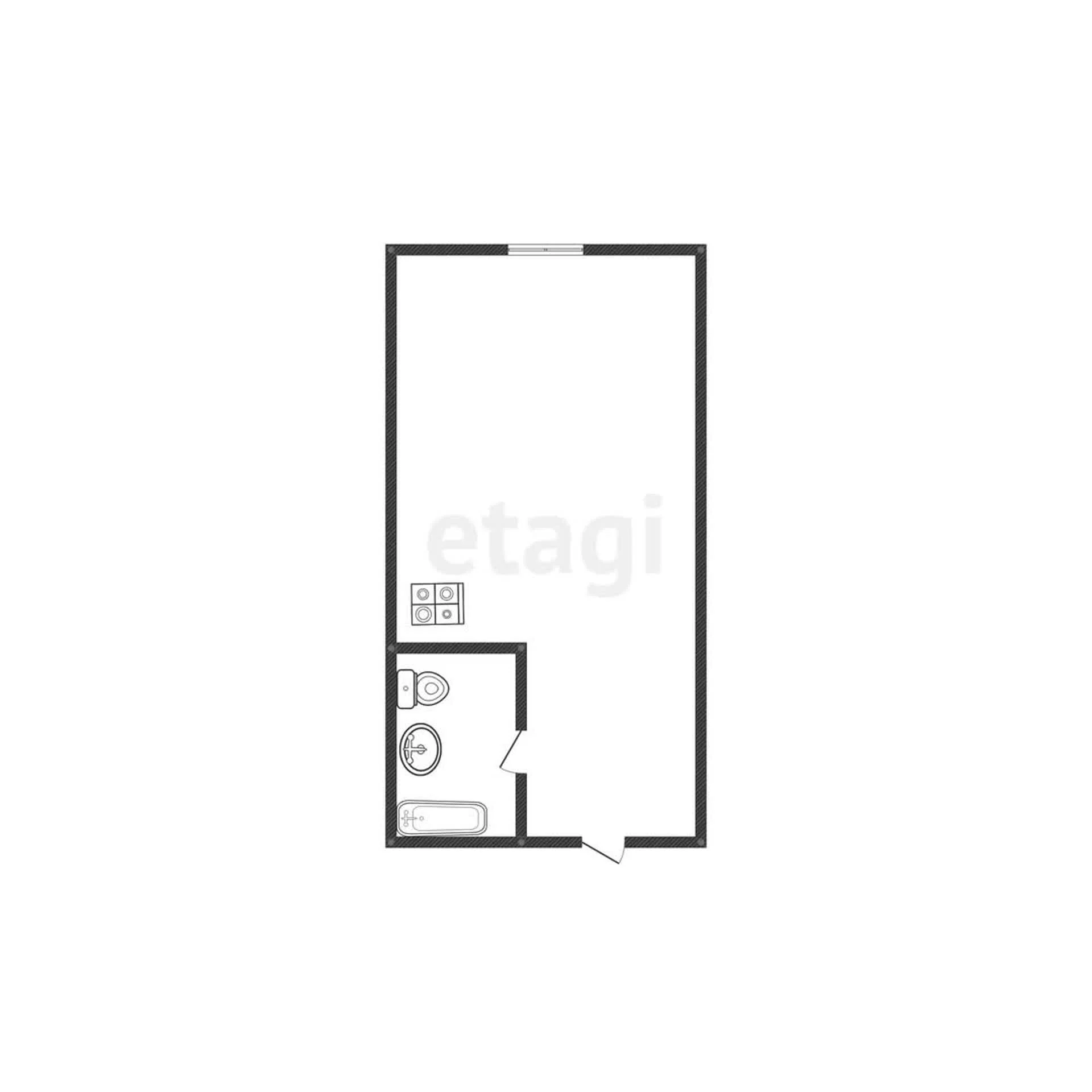 Студия, 19.5м² (улица Ивана Беличенко, ) - миниатюра 12