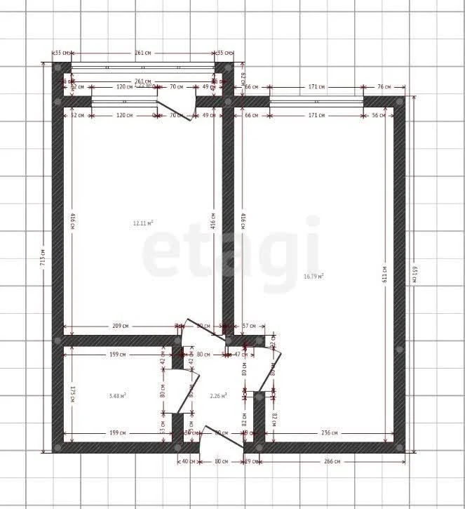 1-к квартира, 37.5м² (Круговая улица, 4вк1) - миниатюра 14