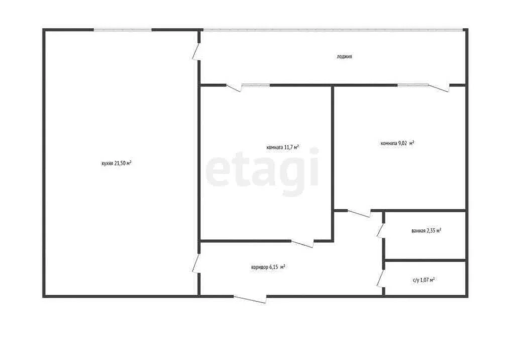 2-к квартира, 54.1м² (Российская улица, 267к4) - миниатюра 16