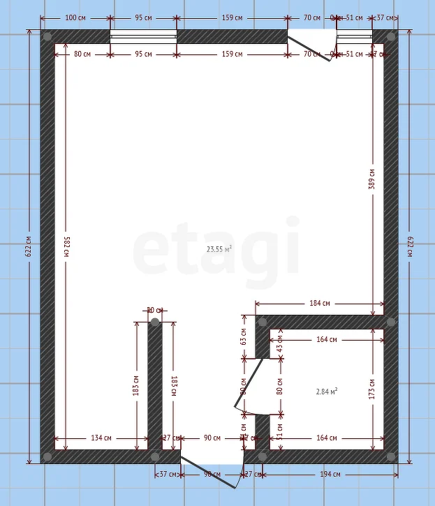 Студия, 28.2м² (улица им. Мурата Ахеджака, 12к1) - миниатюра 11