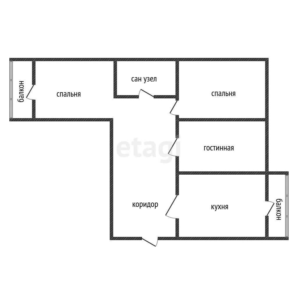 3-к квартира, 89.9м² (3-я Целиноградская улица, 5) - миниатюра 14