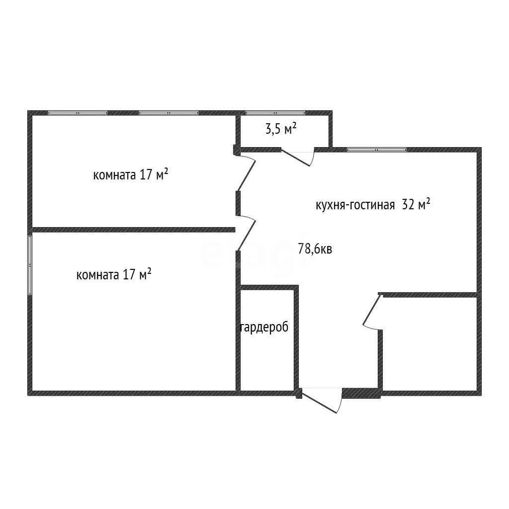 2-к квартира, 82м² (Минская улица, 121) - миниатюра 18