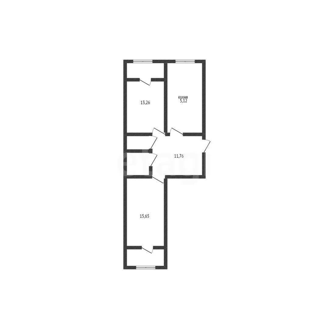 2-к квартира, 64.2м² (Школьная улица, 1ст.5) - миниатюра 3