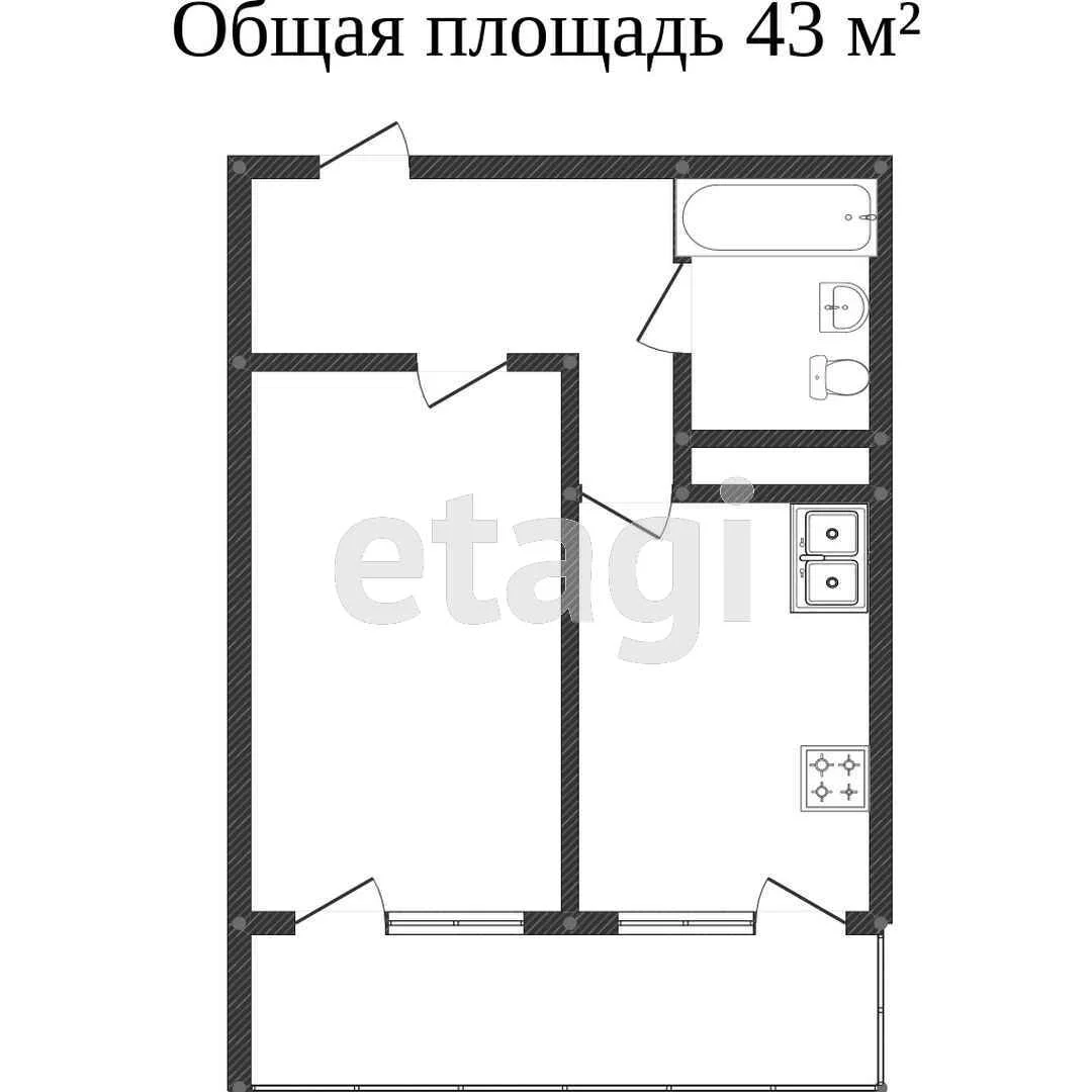 1-к квартира, 38м² (Заполярная улица, 37к3) - миниатюра 13