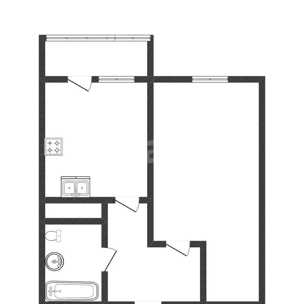 1-к квартира, 34.28м² (Воронежская улица, 47/10)