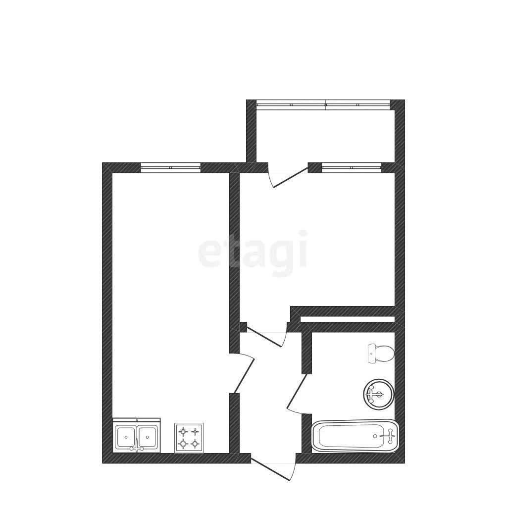 1-к квартира, 34м² (улица Героя Пешкова, 14к3) - миниатюра 12
