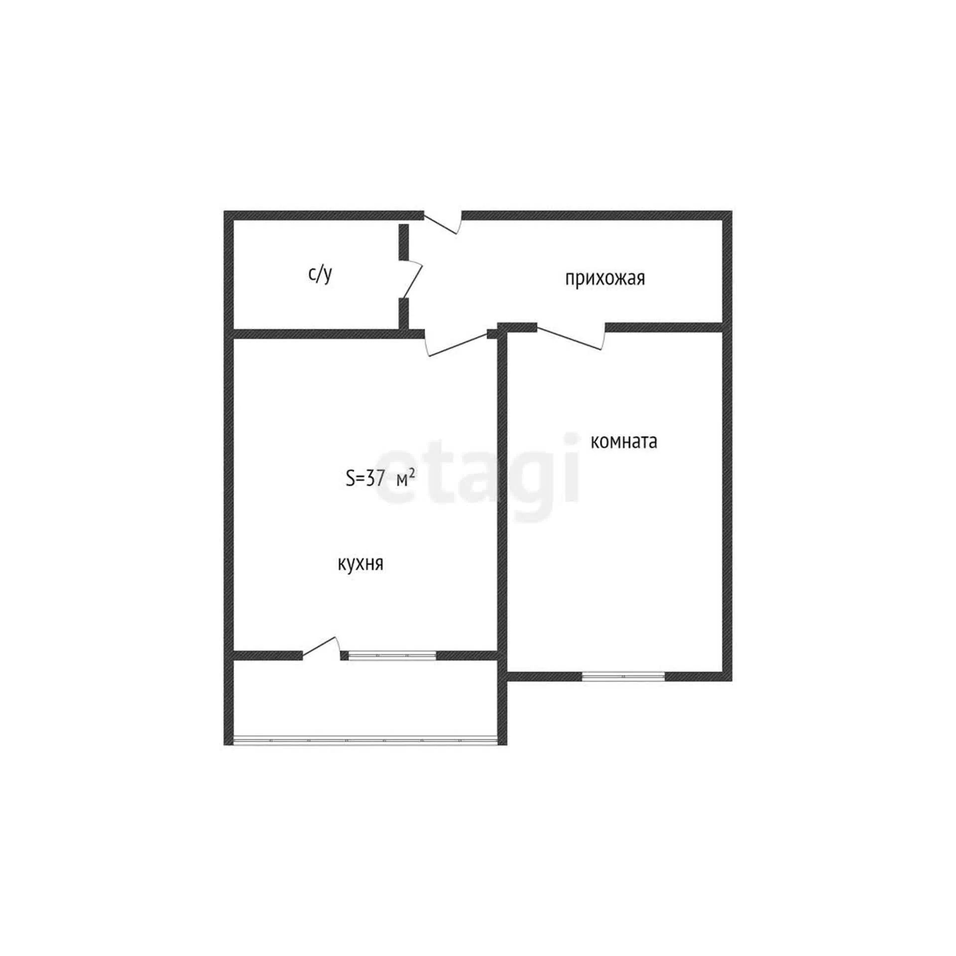 1-к квартира, 33.3м² (улица им. Героя Яцкова И.В., 1/10) - миниатюра 24