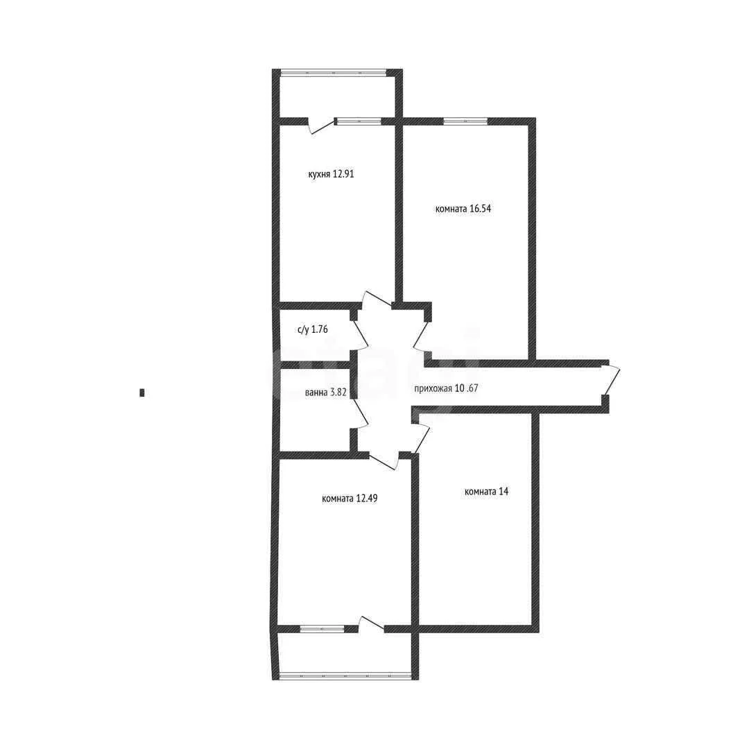 3-к квартира, 77м² (Лиссабонская улица, 109к27) - изображение 1