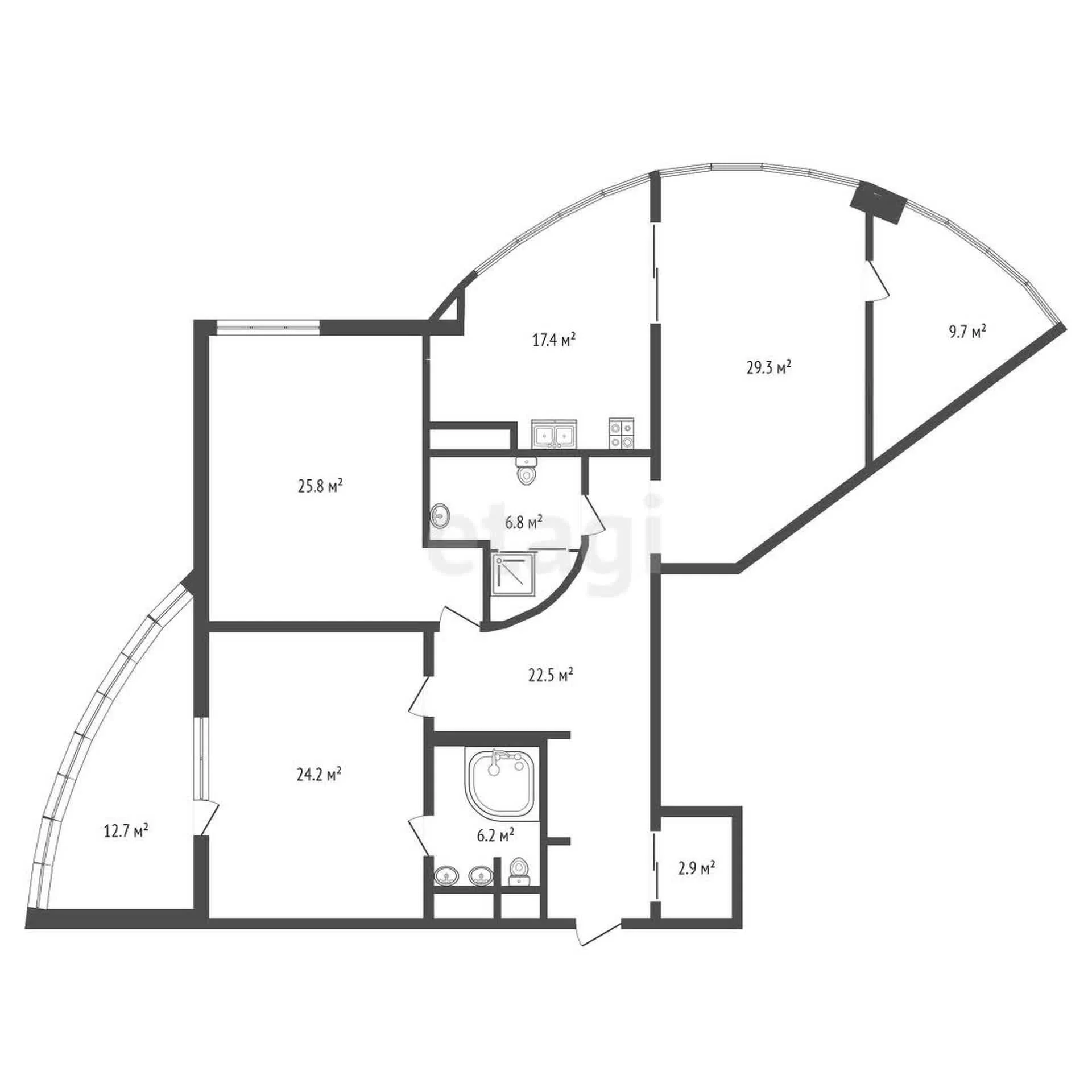 4-к+ квартира, 153.3м² (улица Дзержинского, 93) - миниатюра 31
