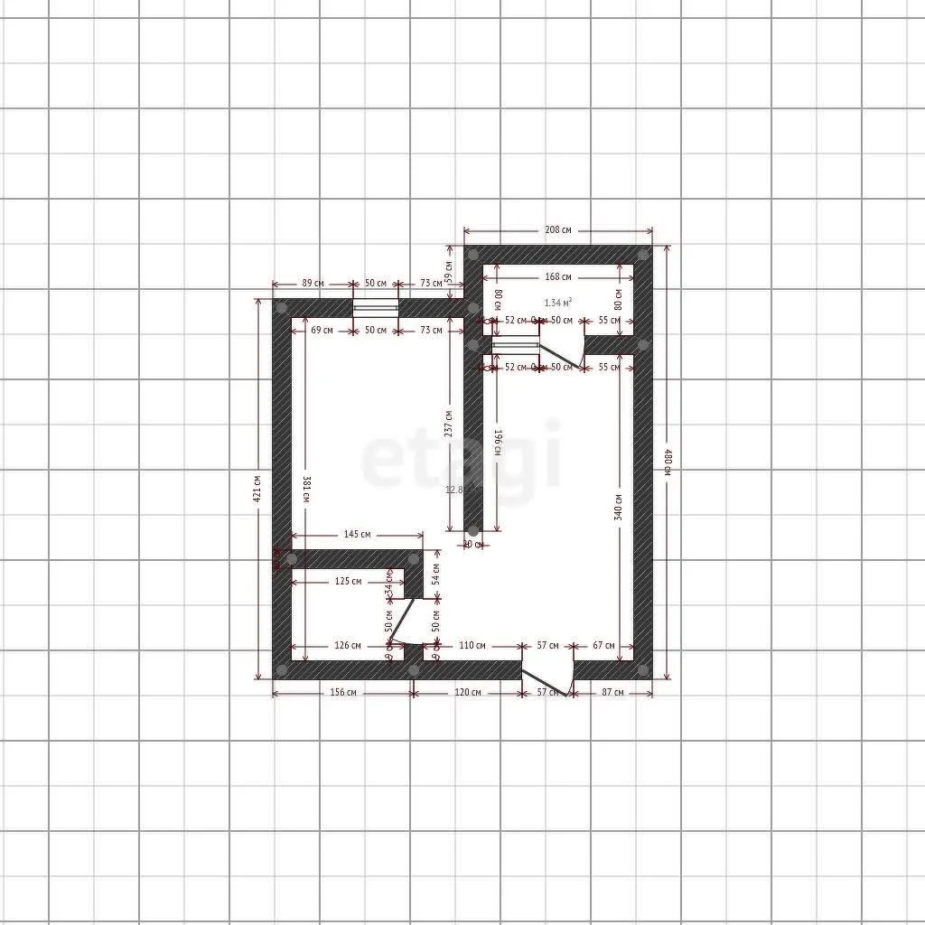 1-к квартира, 32м² (улица имени В.М. Комарова, 21/1к8) - миниатюра 11