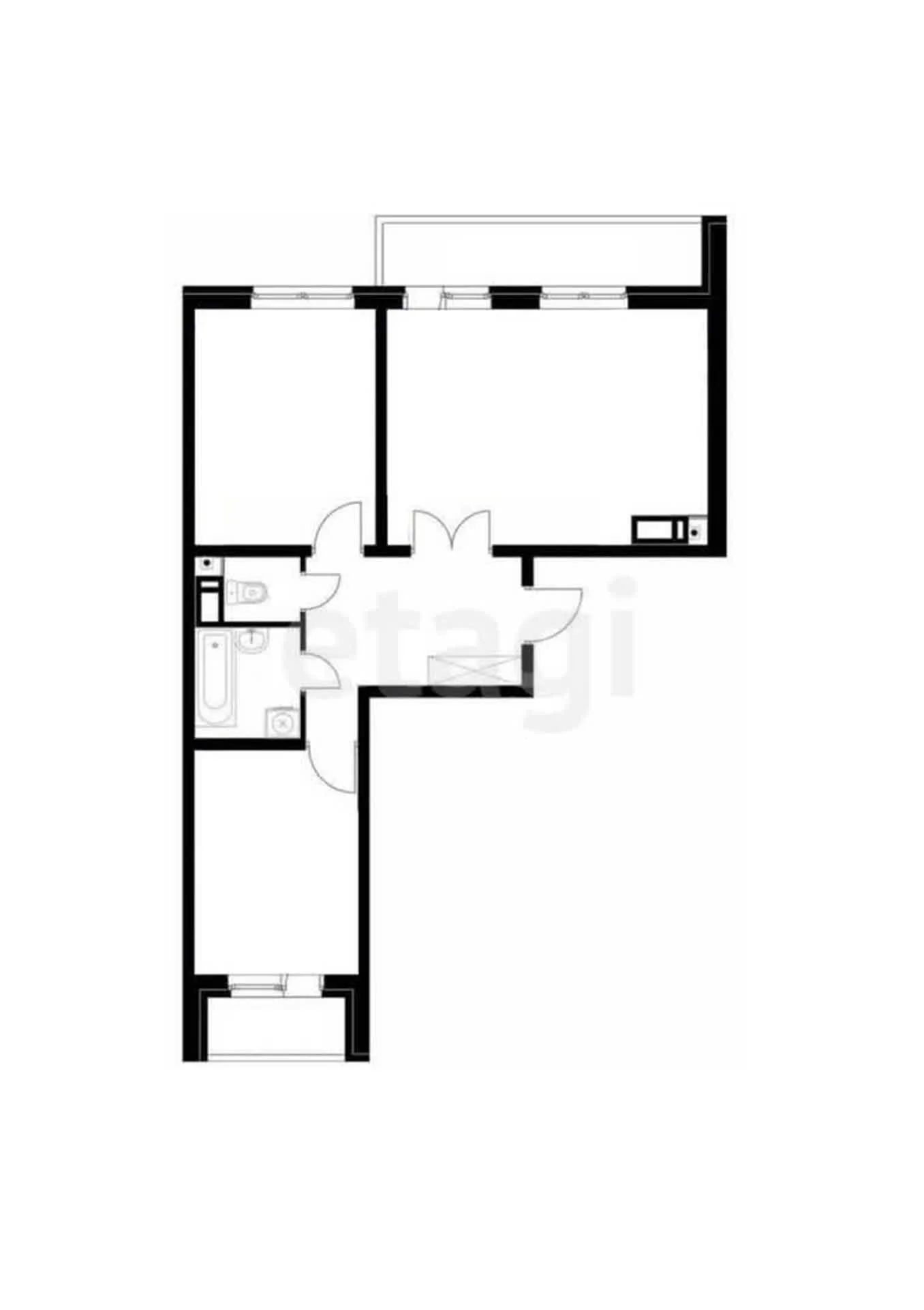 2-к квартира, 53.3м² (улица имени Героя Ростовского, 8к6) - миниатюра 18