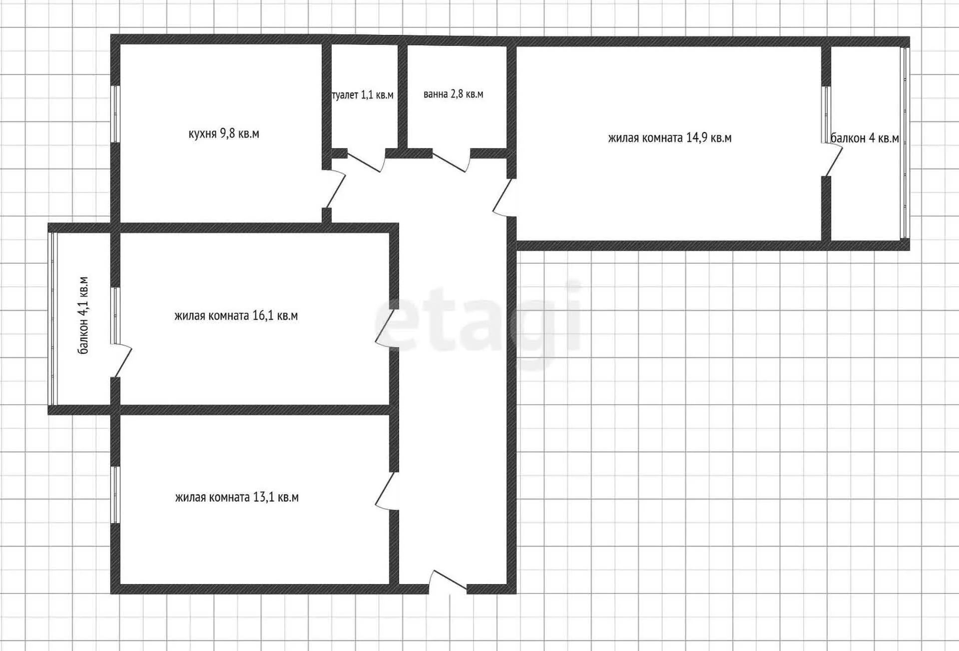 3-к квартира, 74.2м² (Кореновская улица, 73) - миниатюра 28