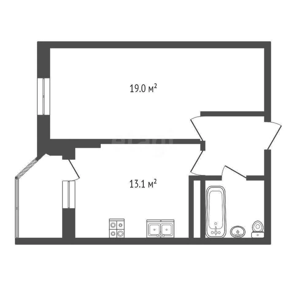 1-к квартира, 36.25м² (улица имени В.Н. Мачуги, 166бк1) - миниатюра 24