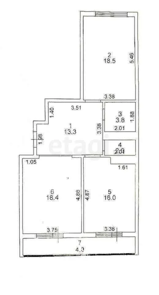 2-к квартира, 72.1м² (Октябрьская улица, 181к2) - миниатюра 25
