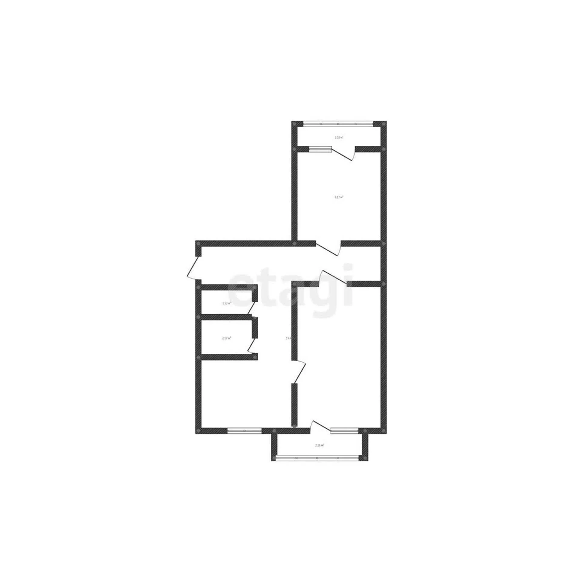 2-к квартира, 65м² (улица Селезнёва, 104/2) - миниатюра 39
