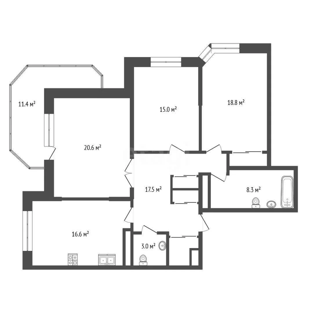 3-к квартира, 108.8м² (Березанская улица, 41) - миниатюра 42