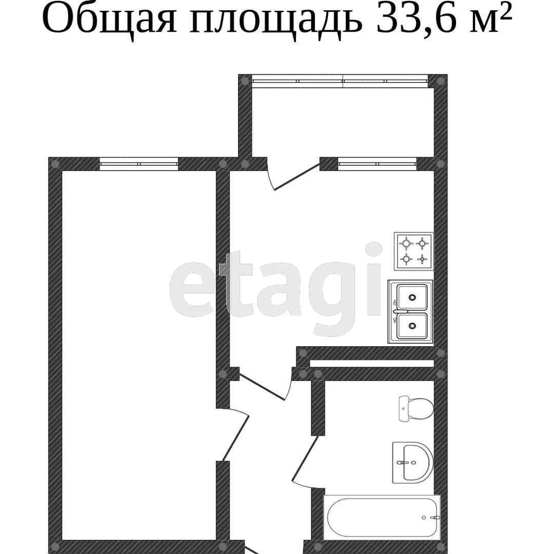 1-к квартира, 30м² (улица Западный Обход, 42к3) - миниатюра 7