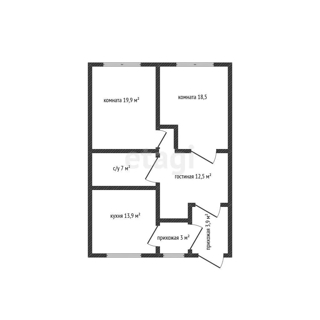 2-к квартира, 78.7м² (Рашпилевская улица, 119) - миниатюра 34