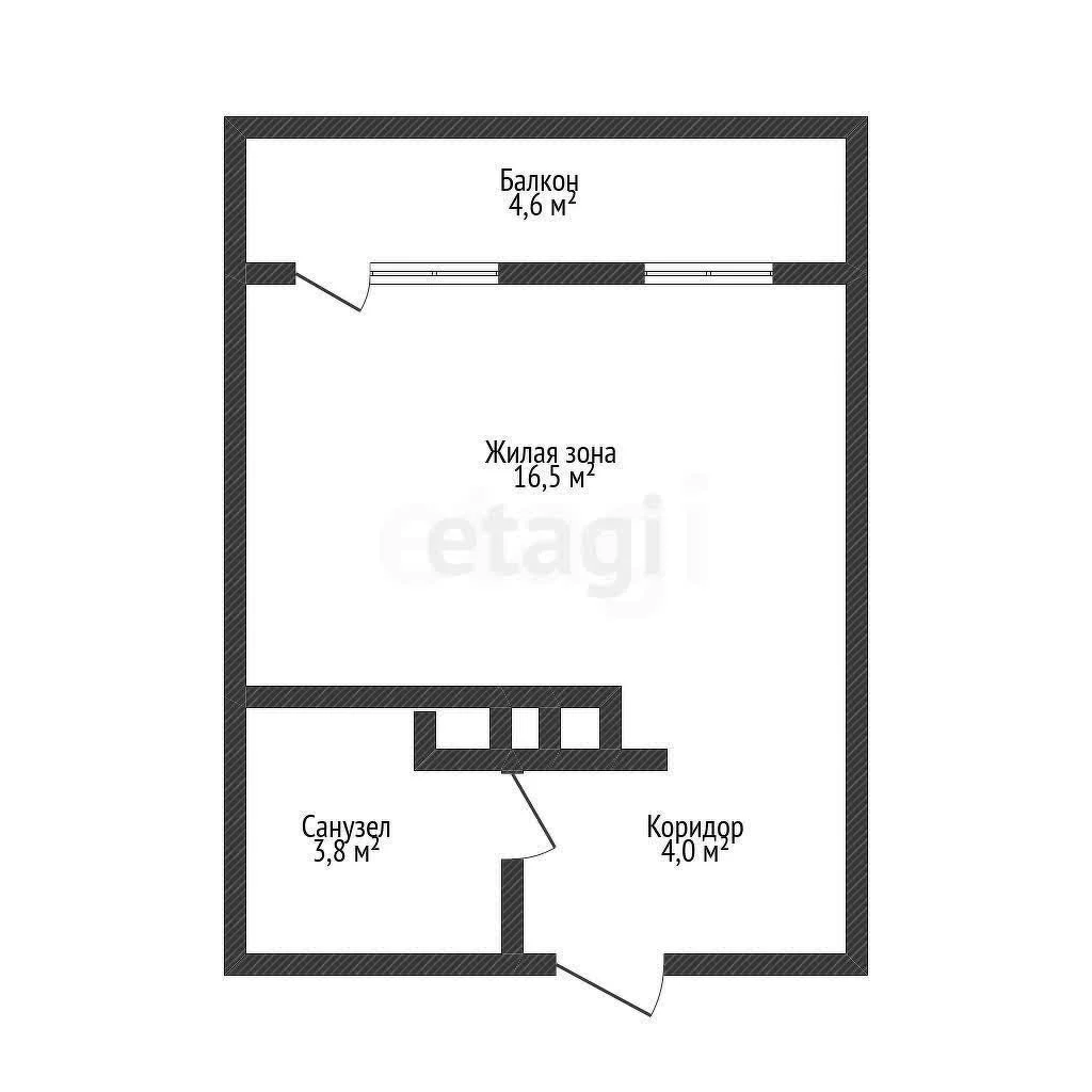 Студия, 24.6м² (улица Константина Гондаря, 93) - изображение 1