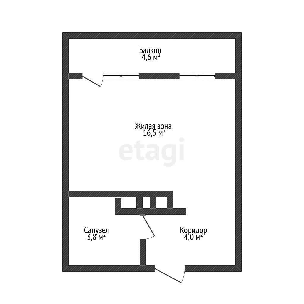 Студия, 24.6м² (улица Константина Гондаря, 93) - миниатюра 21