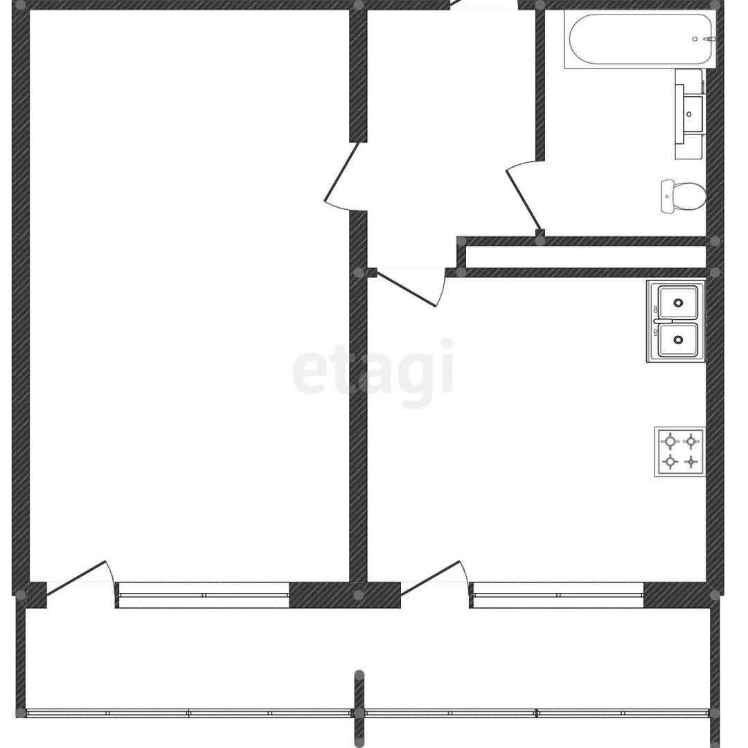 1-к квартира, 40.4м² (Венецианская улица, 12) - миниатюра 6