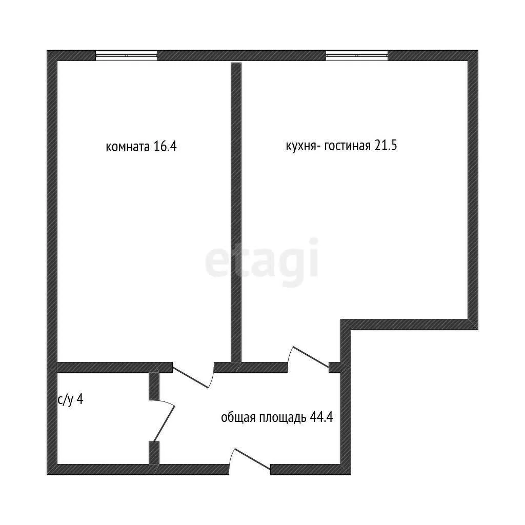 1-к квартира, 44.4м² (улица Дежнёва, 29/3) - миниатюра 13