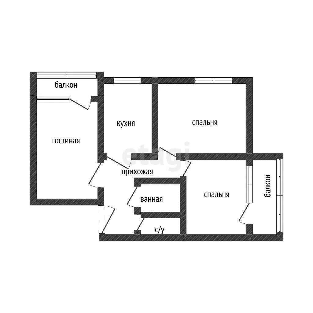 3-к квартира, 75.7м² (Стахановская улица, 1/5к3) - миниатюра 11