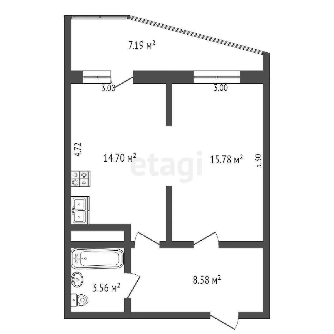 1-к квартира, 42.5м² (Воронежская улица, 47б) - миниатюра 37