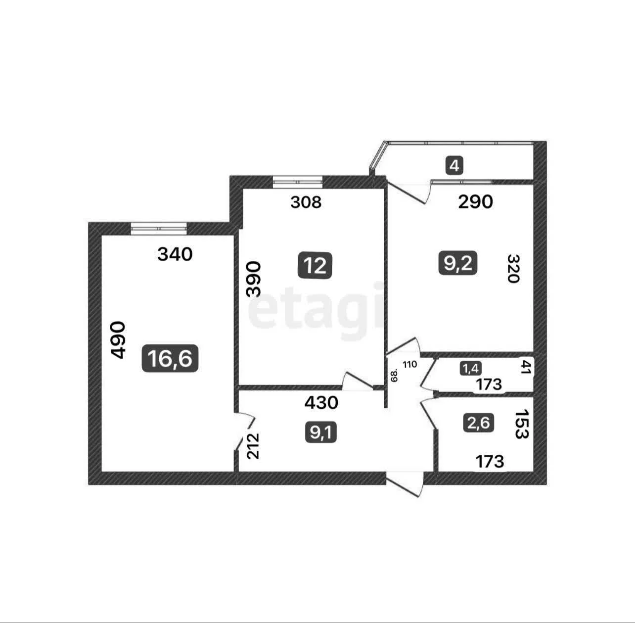 2-к квартира, 52.7м² (улица Героя Владислава Посадского, 53) - миниатюра 50
