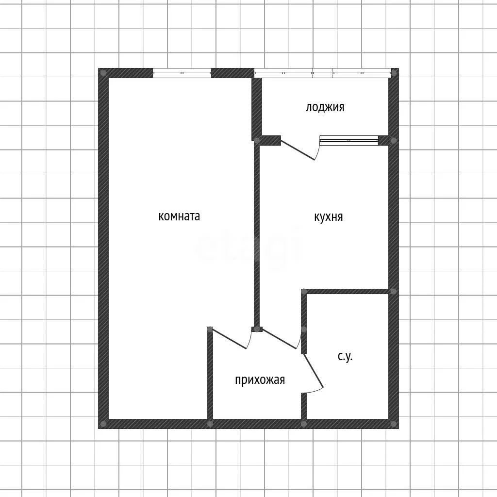 1-к квартира, 35.8м² (Заполярная улица, 39к9) - изображение 1