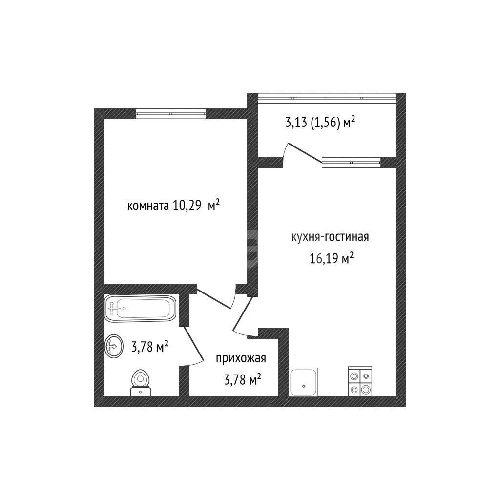 1-к квартира, 35.6м² (Уральская улица, 87/7с1) - миниатюра 2
