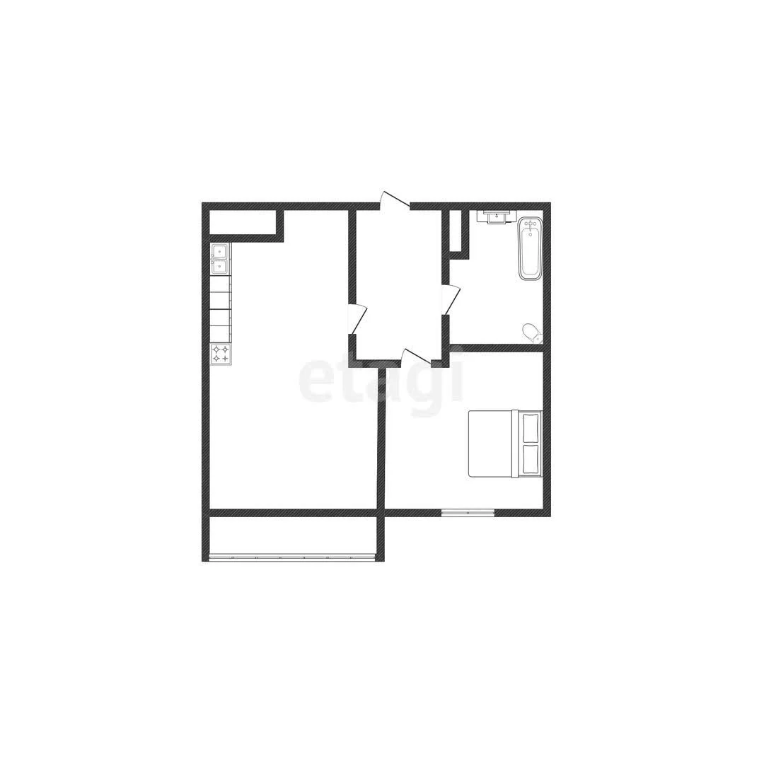 1-к квартира, 35.8м² (улица имени Героя Ростовского, 8к3) - миниатюра 11