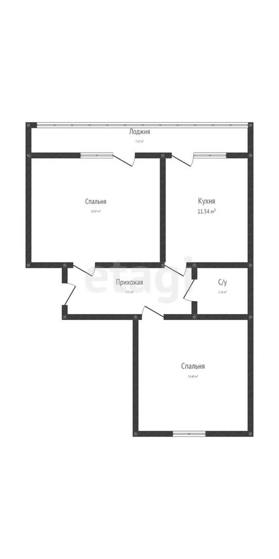 2-к квартира, 59.3м² (Восточно-Кругликовская улица, 76/1) - миниатюра 26