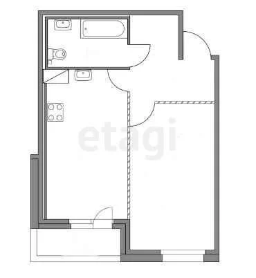 1-к квартира, 40.1м² (Войсковая улица, 4к13) - миниатюра 34