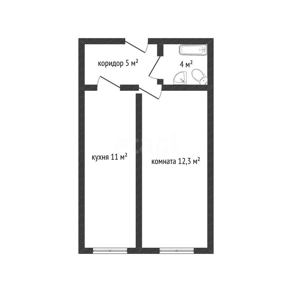 1-к квартира, 33.4м² (Бжегокайская улица, 21/1) - миниатюра 9