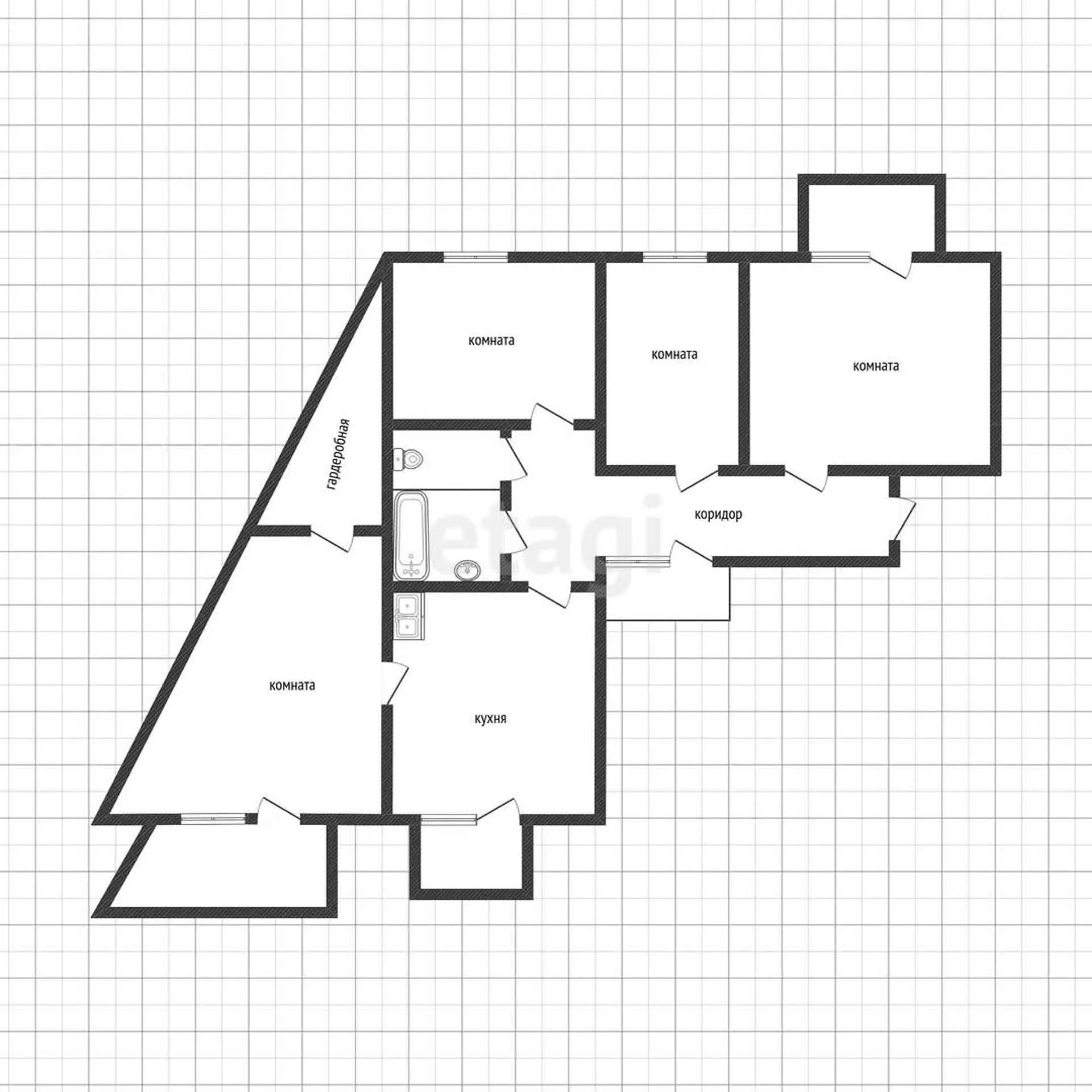 4-к+ квартира, 86.1м² (улица имени 40-летия Победы, 63) - миниатюра 19