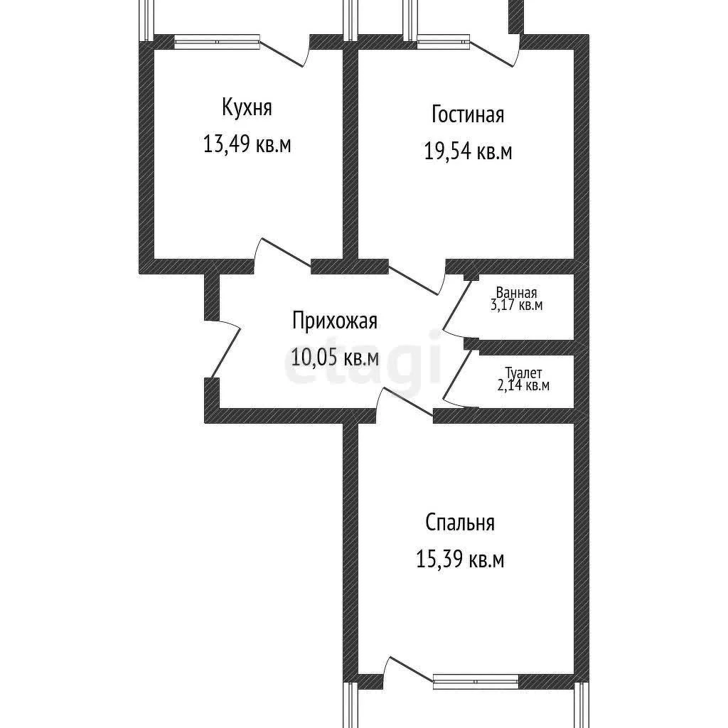 2-к квартира, 67.4м² (улица Снесарева, 8) - миниатюра 32