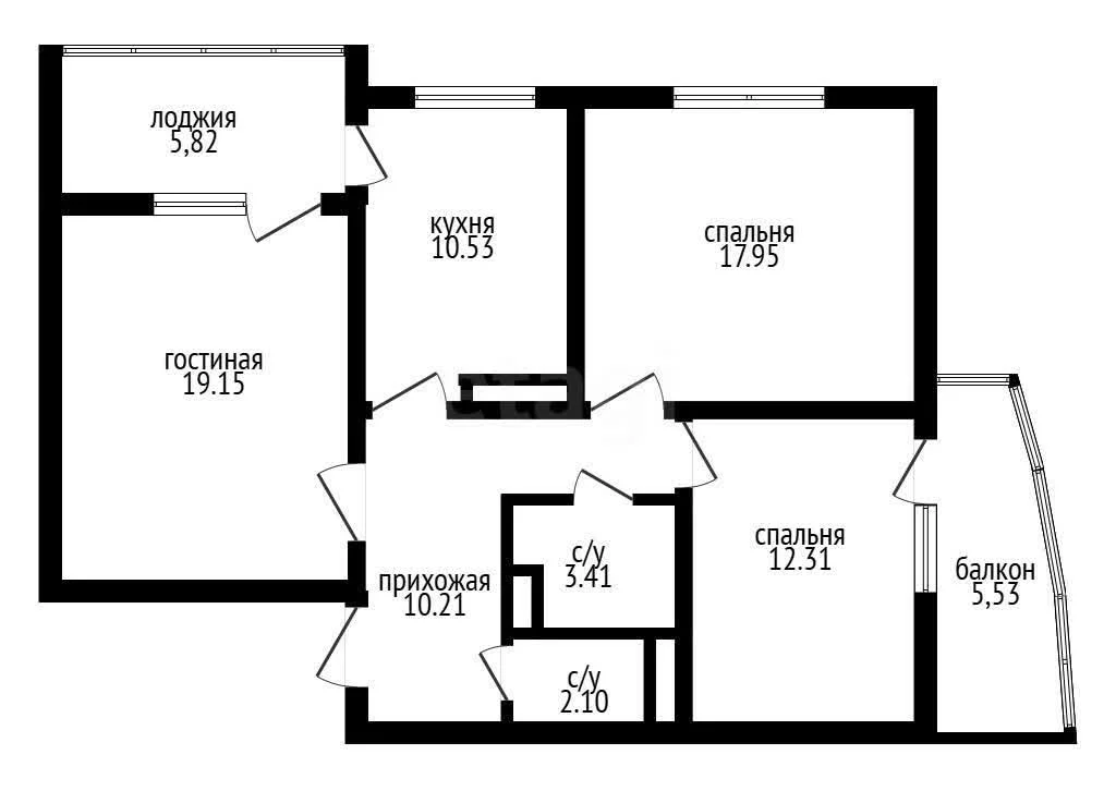 3-к квартира, 75.7м² (Стахановская улица, 1) - миниатюра 50