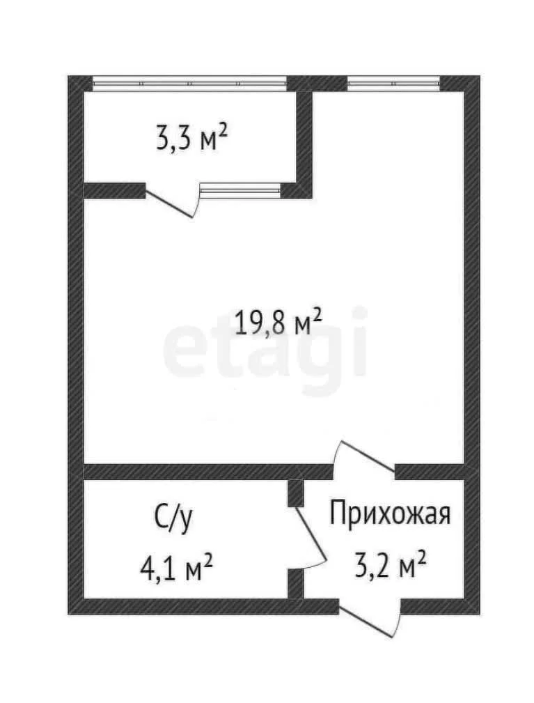 Студия, 27.1м² (Береговая улица, 3к15) - миниатюра 9