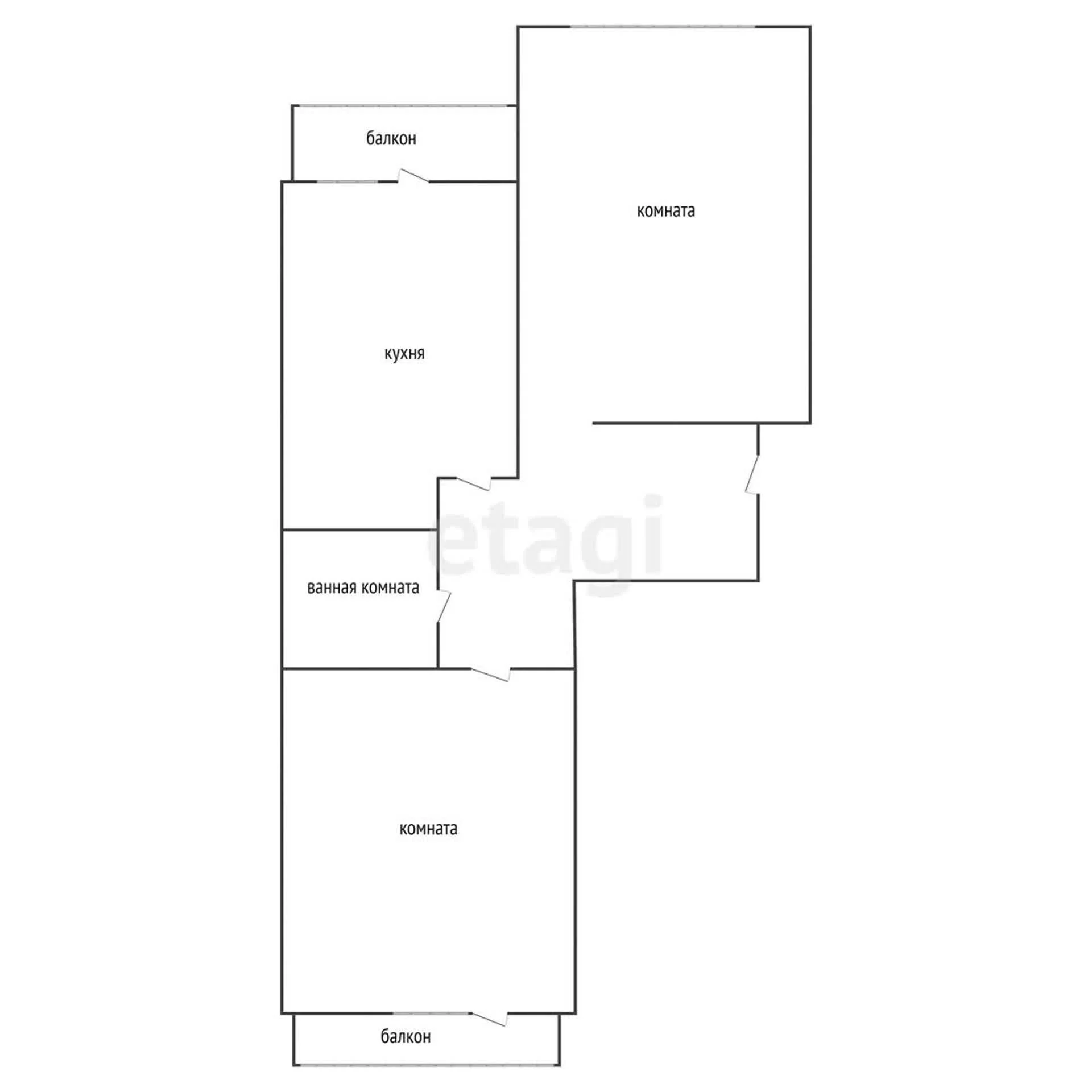 2-к квартира, 62м² (Болгарская улица, 12/4) - миниатюра 10