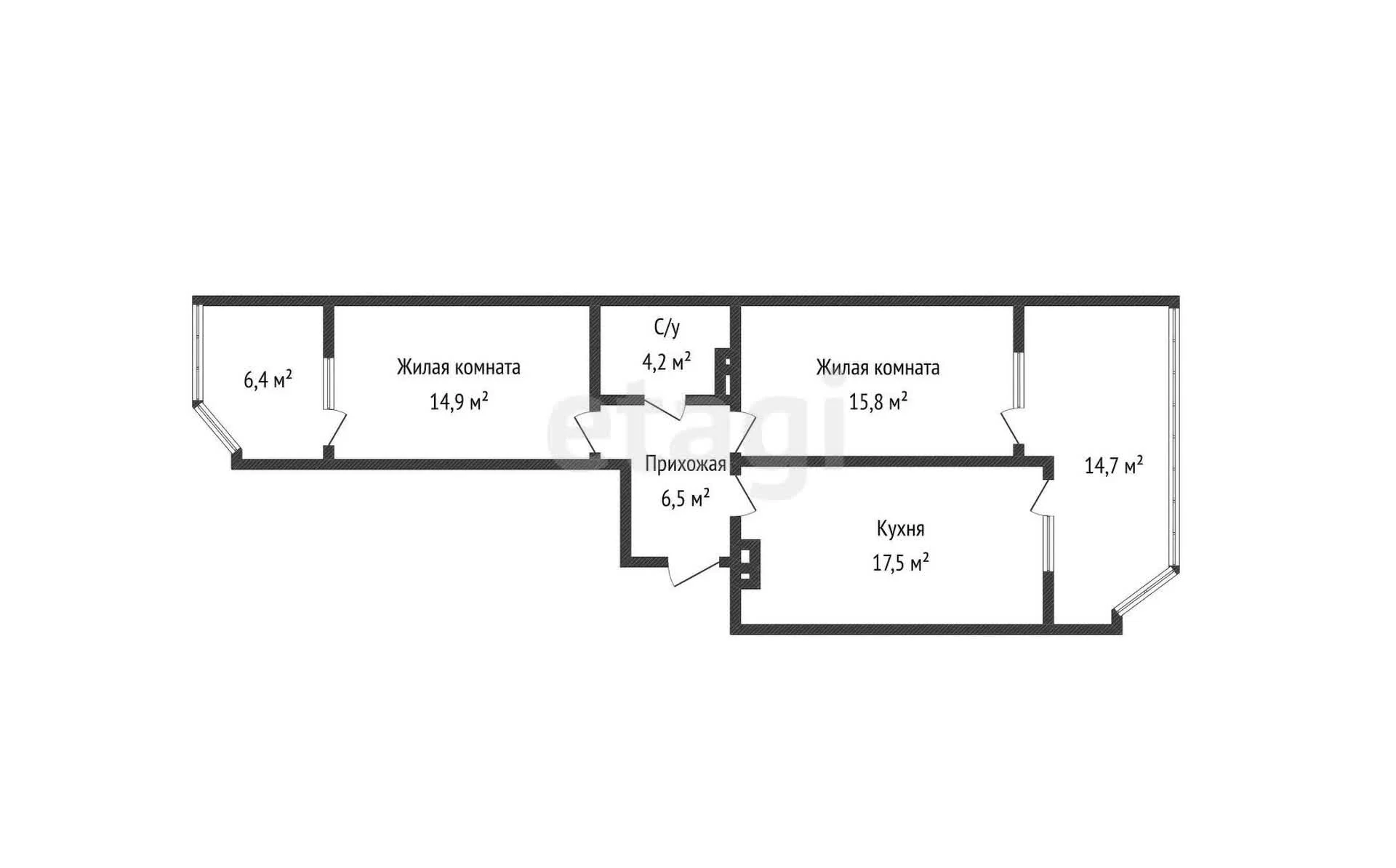 2-к квартира, 80м² (, 16) - миниатюра 32