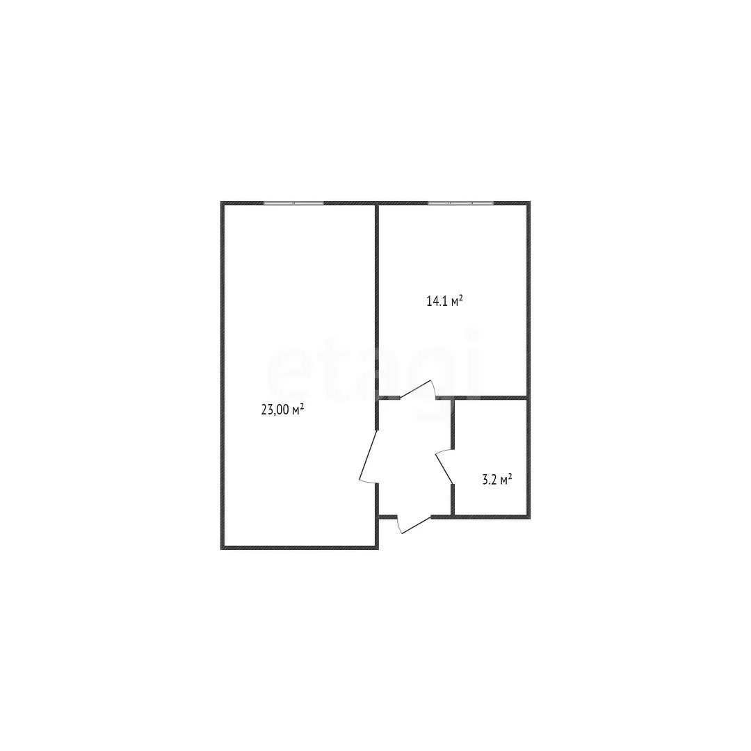 1-к квартира, 43.3м² (Песочная улица, 1к5) - изображение 1