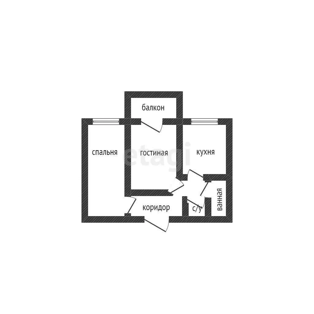 2-к квартира, 49.7м² (Космическая улица, 39) - миниатюра 12