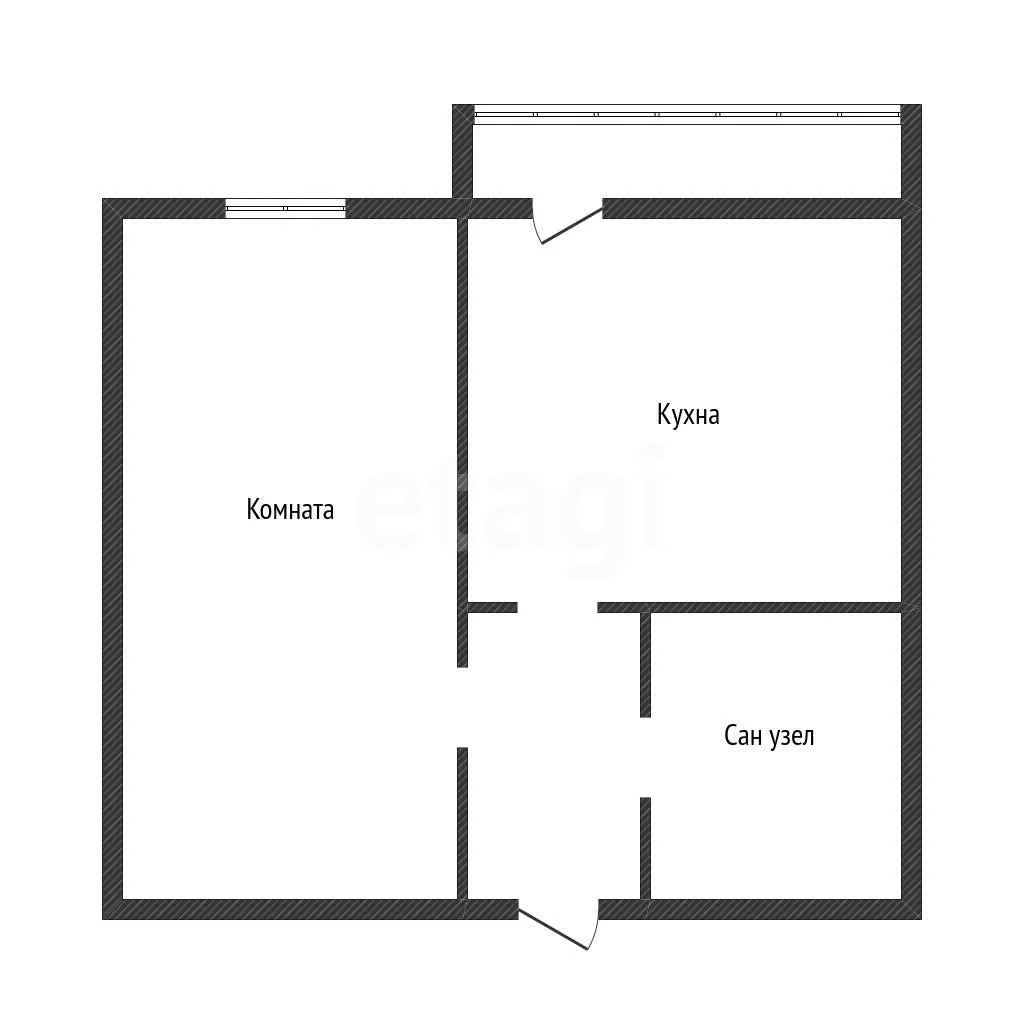 1-к квартира, 35.1м² (улица Краеведа Соловьёва, 6к2) - изображение 1