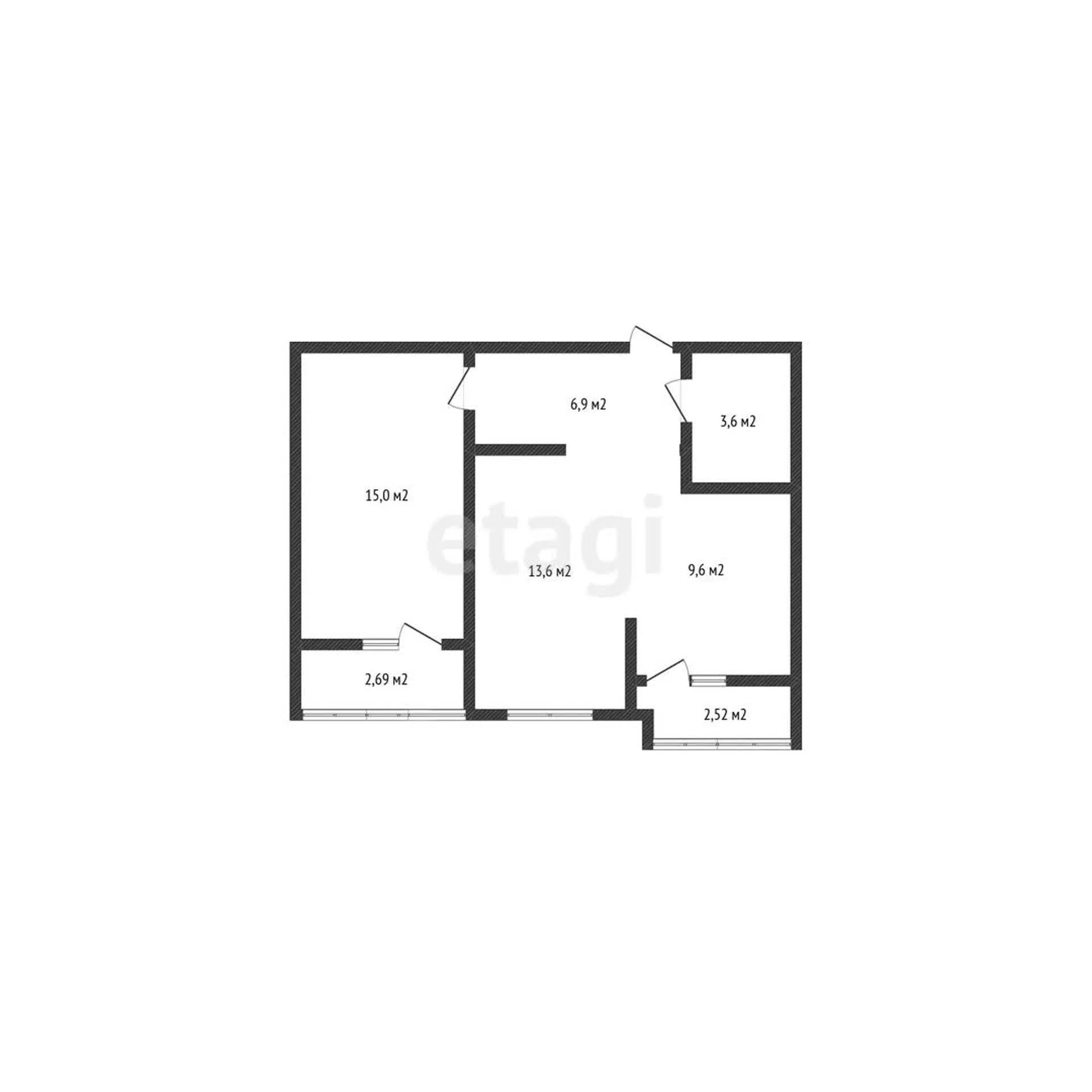 2-к квартира, 48.6м² (улица Евгении Жигуленко, 13к2) - миниатюра 27