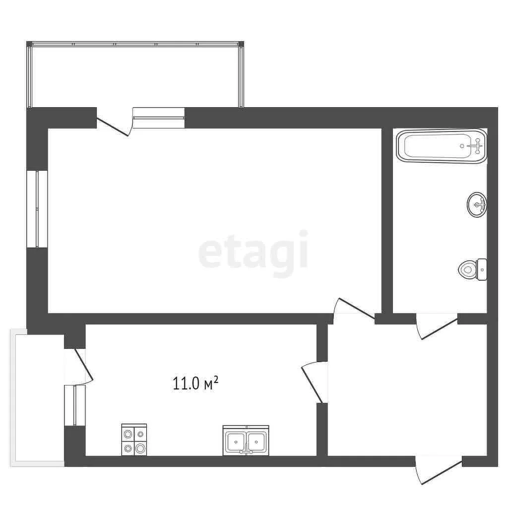 1-к квартира, 35.9м² (улица Западный Обход, 65к1) - миниатюра 15