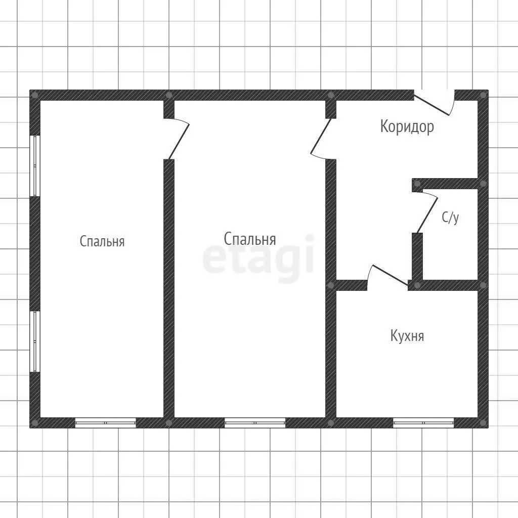 2-к квартира, 43.8м² (улица Горбатко, 1) - миниатюра 8