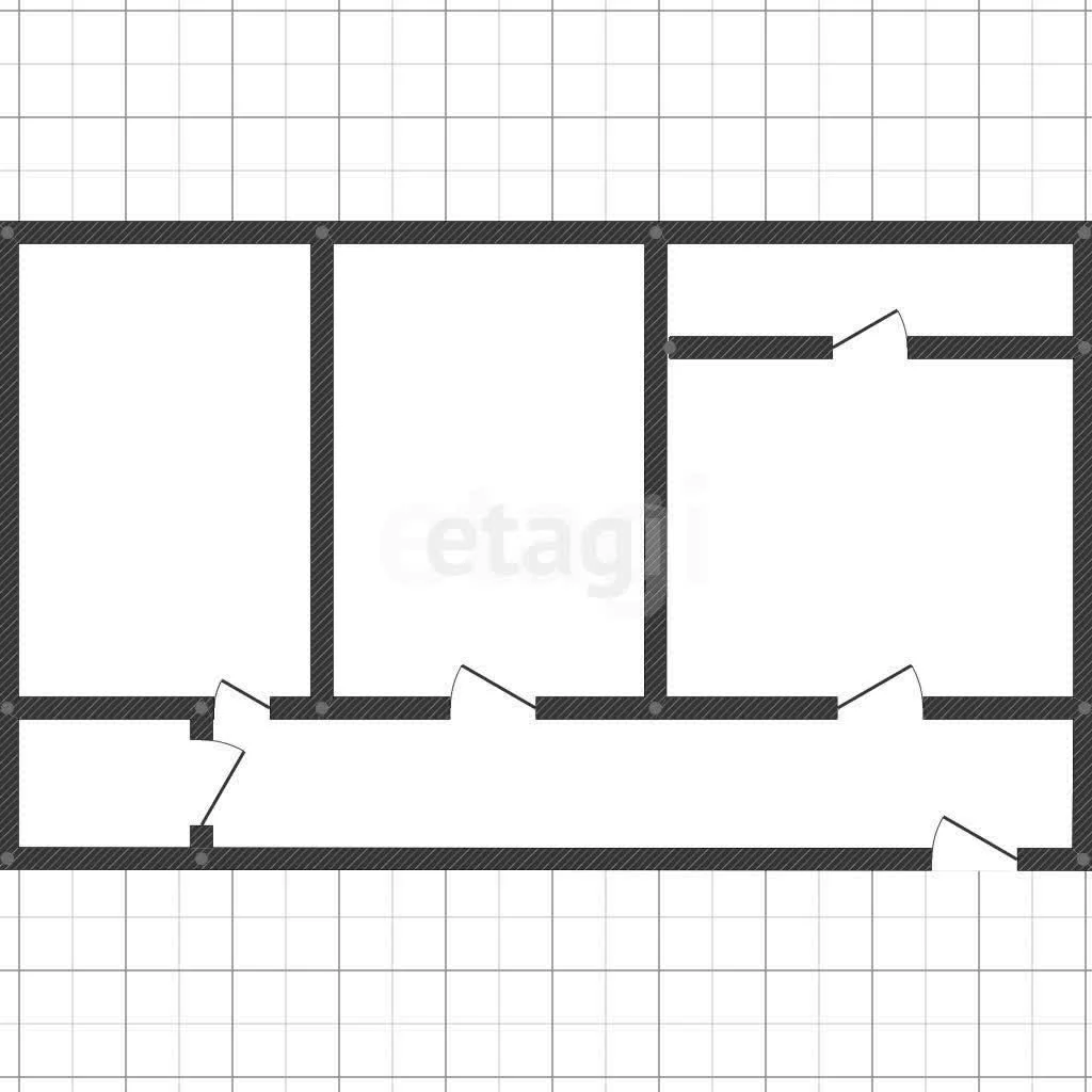 2-к квартира, 57.5м² (Шоссейная улица, 63к12) - изображение 1