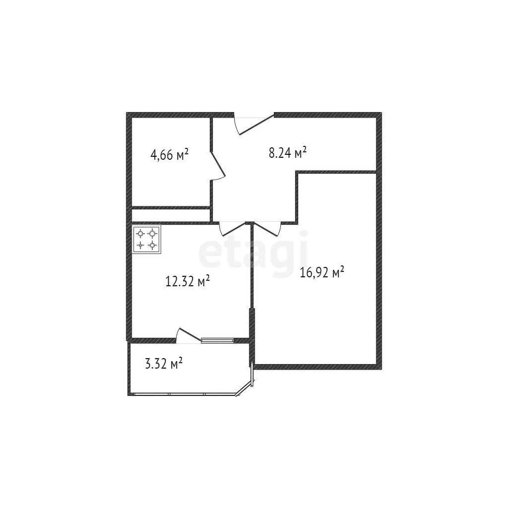 1-к квартира, 43.14м² (Ростовское шоссе, 30/6к2) - миниатюра 11