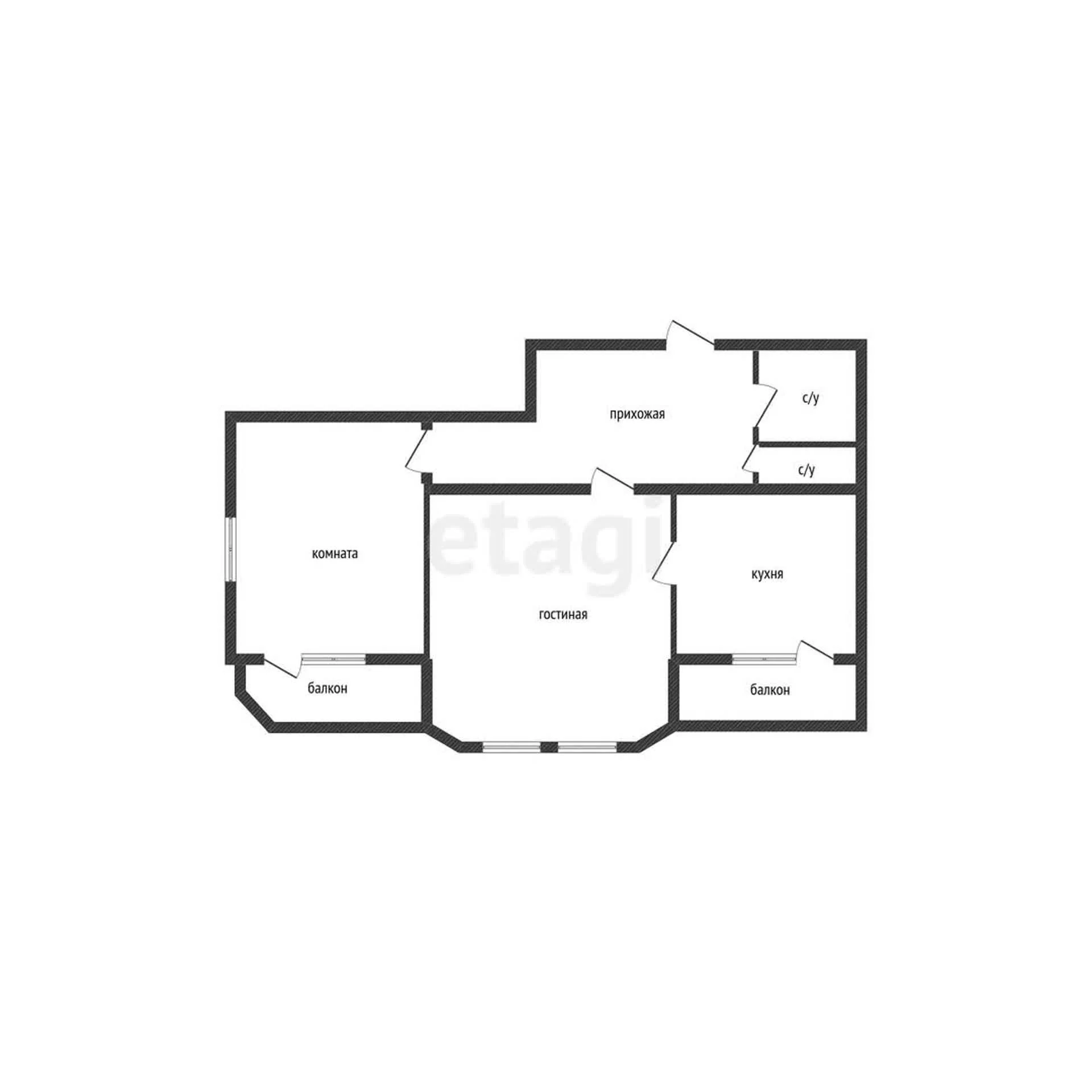 2-к квартира, 77.3м² (улица Монтажников, 14/1) - миниатюра 13